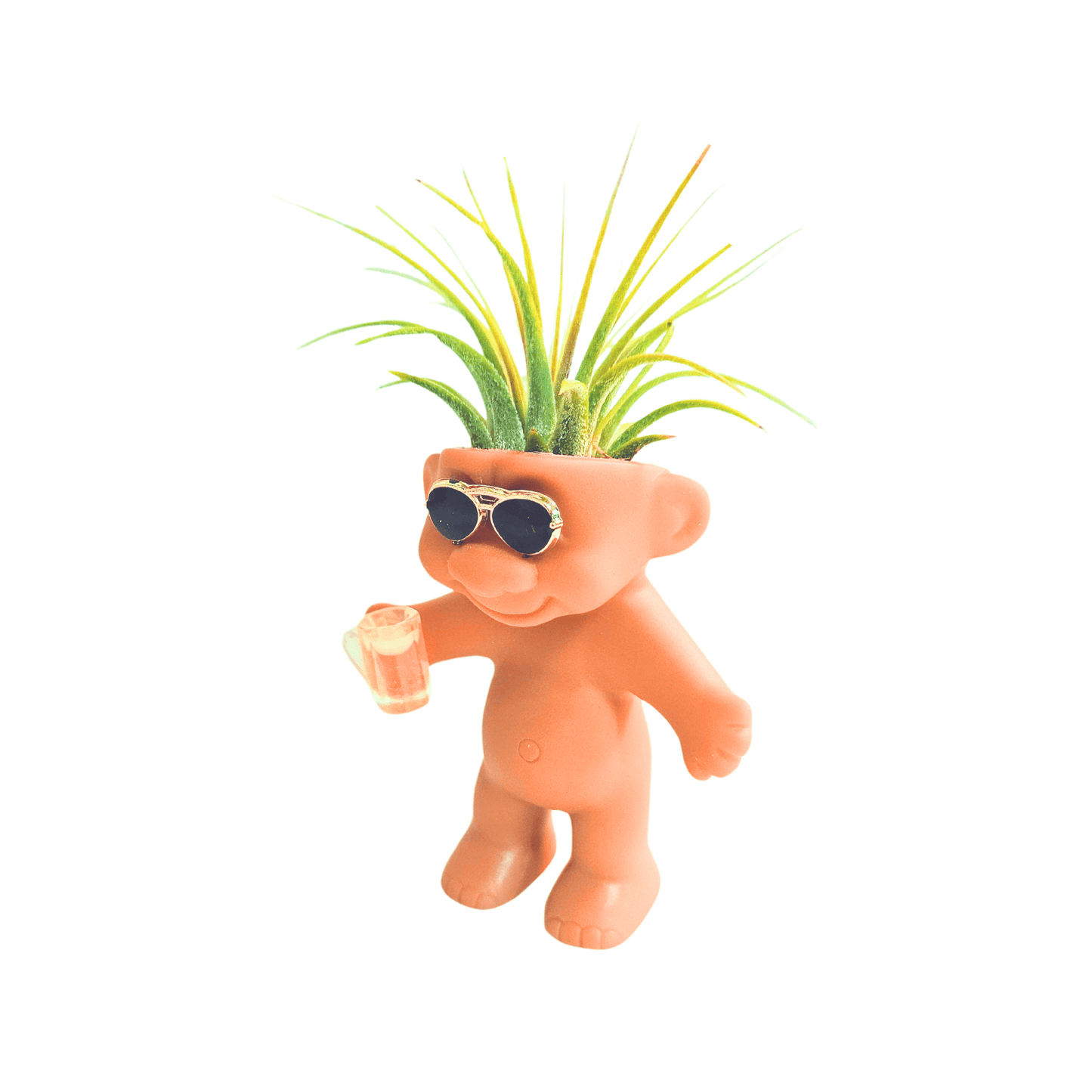 Vintage Troll Air Plant Holder with Beer Mug