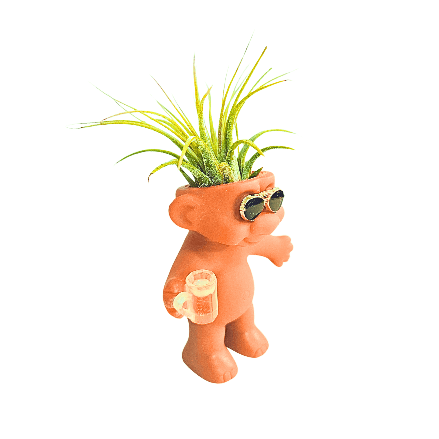 Vintage Troll Air Plant Holder with Beer Mug