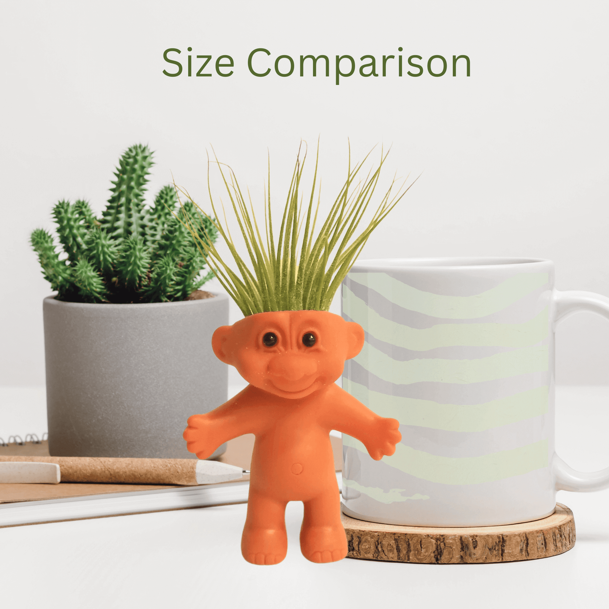 troll doll succulent planter Air Plant Holder Cute Troll with Strawberry Sweater – Hello Tilly Lane