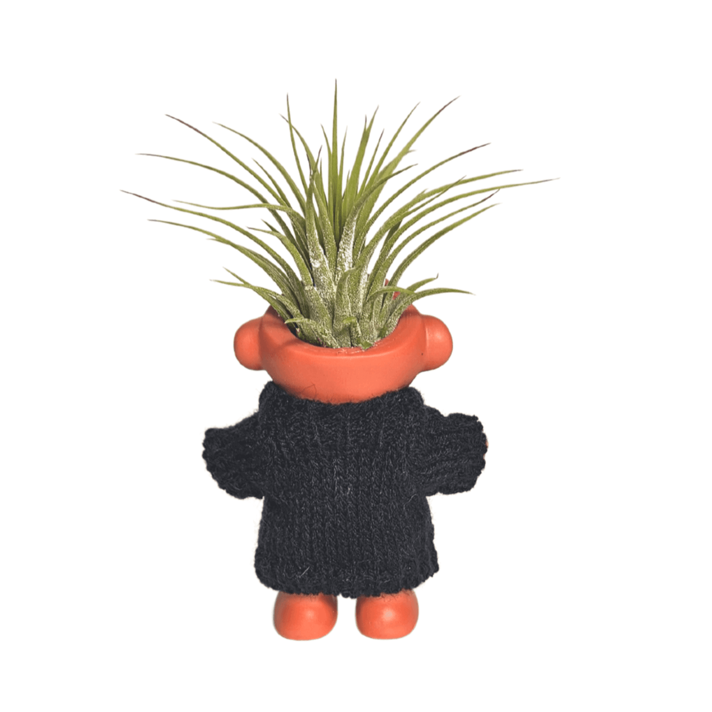 Air Plant Holder Troll With Navy Heart Sweater