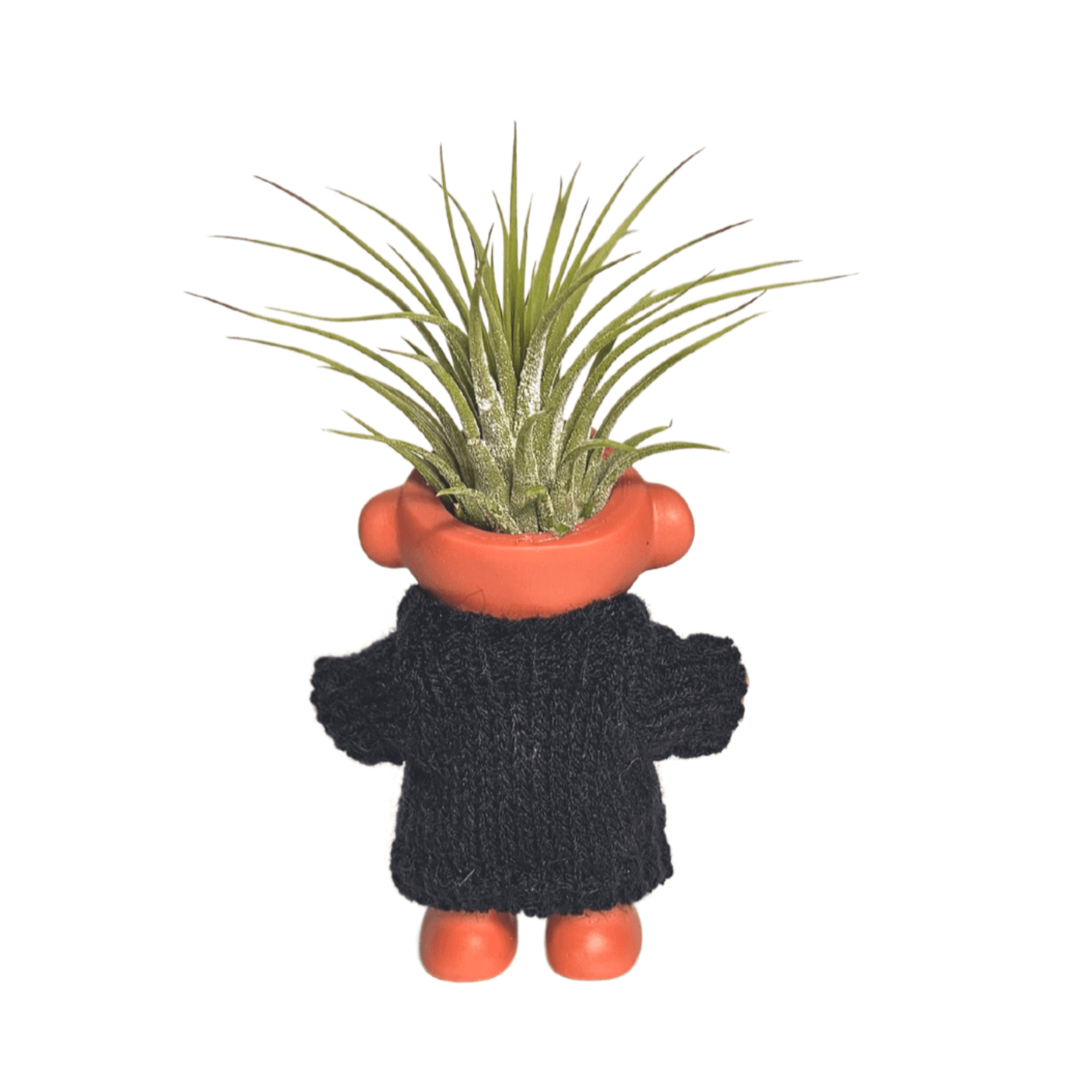 Air Plant Holder Troll With Navy Heart Sweater
